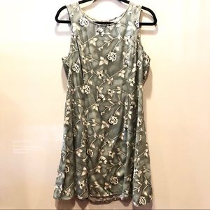 REFORMATION VINTAGE Floral Green Dress w tag S-M